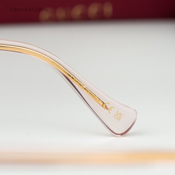 Gucci Women Eyeglasses Transparent Pink Demo Cat Eye GG1179O 007 BRAND NEW - Picture 7 of 9